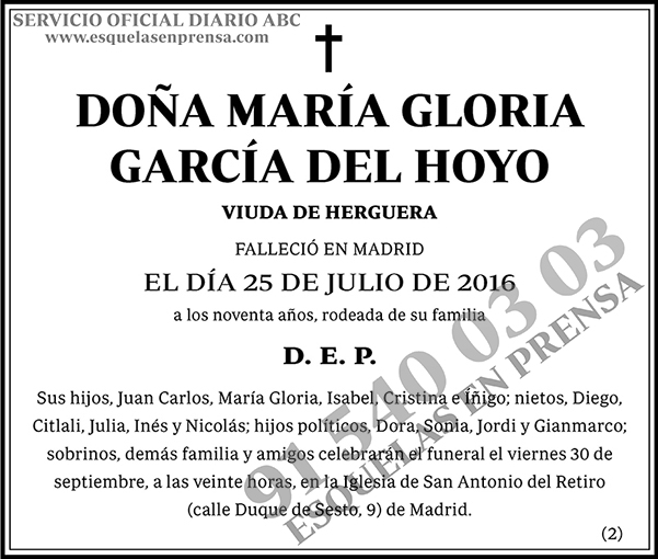 María Gloria García del Hoyo
